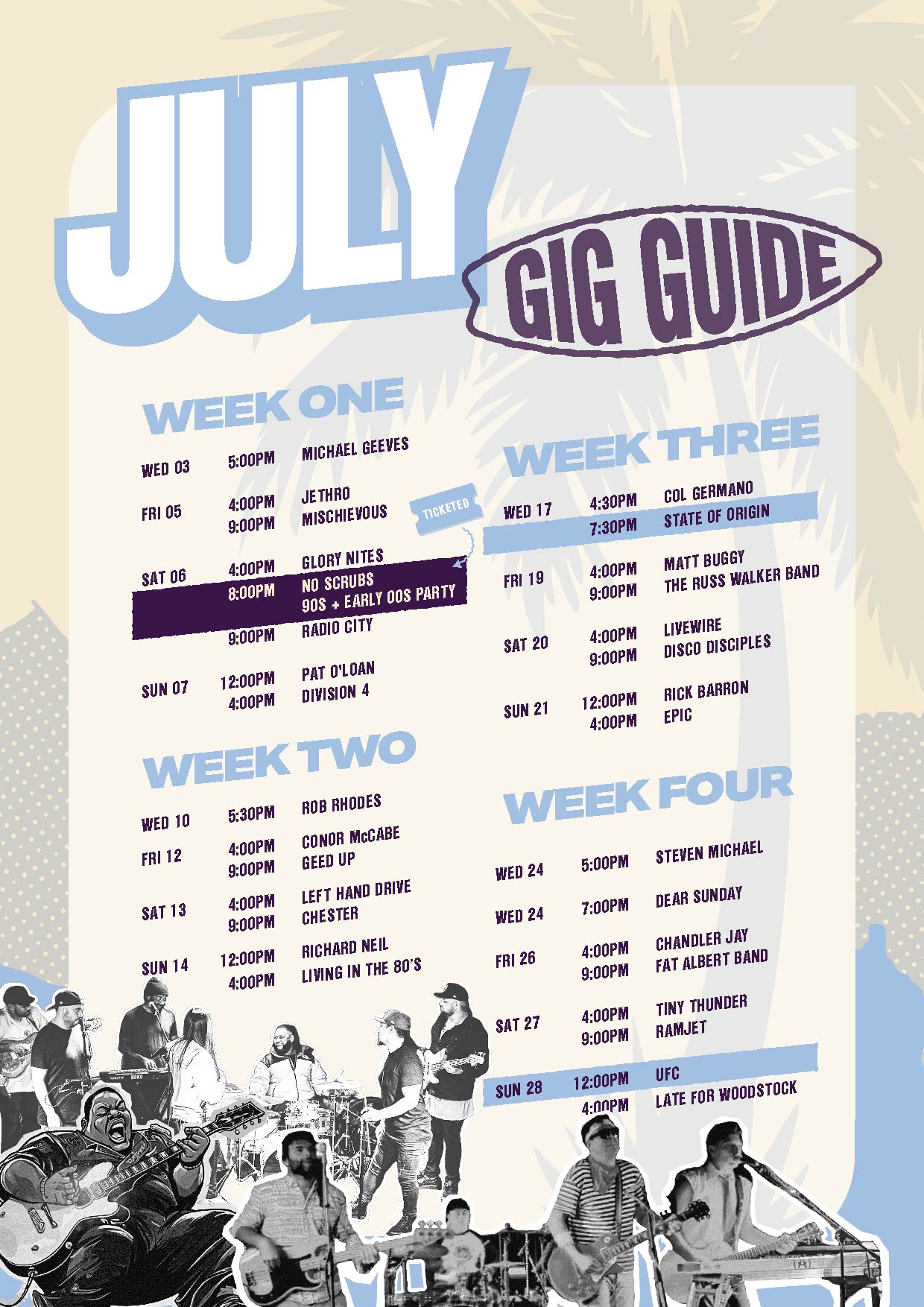 Cooly Gig Guide - July